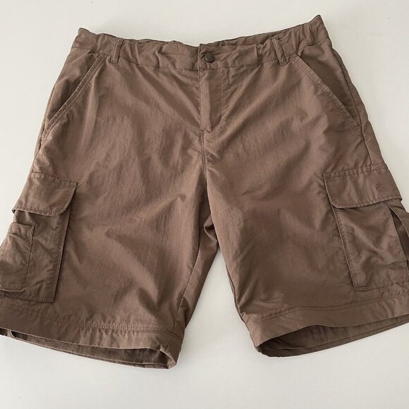 REI Shorts Girls XL (18) Lightweight Cargo Brown Nylon Outdoors Hiking Camping - Picture 1 of 13